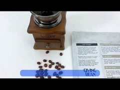 Pencetakan Berwarna Kantong Kemasan Kopi Berdiri Dengan Ritsleting Untuk Teh Kafe Biji