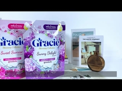 LDPE Doypack Laundry Detergent Stand Up Spout Bag Fabric Softener Tanding Bag Dengan Spout