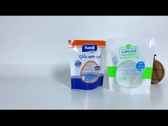 Kelembaban Proof Stand Up Plastic Packaging Bags With Window For Snack Dried Food Nuts Custom Logo