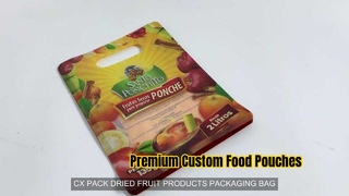 Kantong Makanan Bawah Datar Kustom Dengan Ritsleting Dan Pegangan