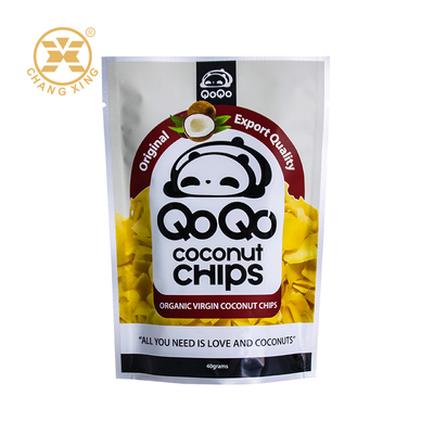 Custom Logo Snack Packaging Bag Premium Food Grade PET Stand Zipper Gravure Printed For Cashew Nuts Coconut Chips