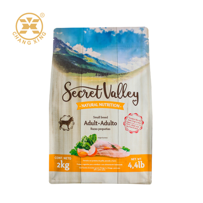 Customized 2KG Plastic Flat Bottom Bags Chicken Bags Meat Packaging Bag With Zipper