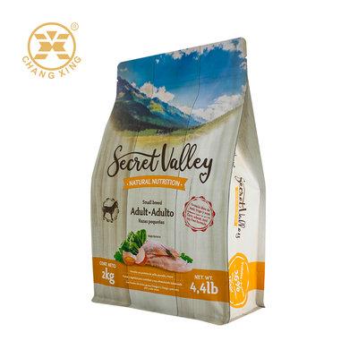 Customized 2KG Plastic Flat Bottom Bags Chicken Bags Meat Packaging Bag With Zipper