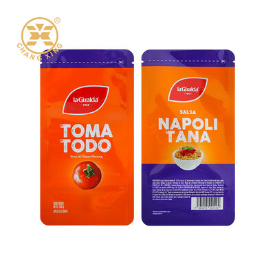 Custom Tomato Sauce Packaging Bag Vacuum Bag Plastic Food Packaging Bag Retort Pouch For Food Condiment Salad Dressing