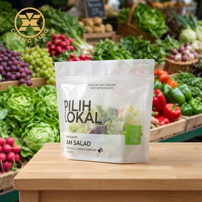 Vegetable Packing Bags resealable vent hole plastic zipper pouches with vivid printing for fresh fruits vegetables and meat packaging