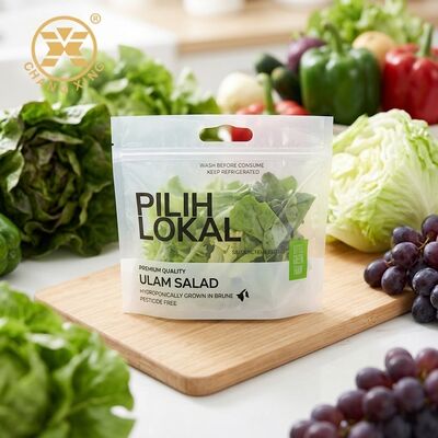 Vegetable Packing Bags resealable vent hole plastic zipper pouches with vivid printing for fresh fruits vegetables and meat packaging