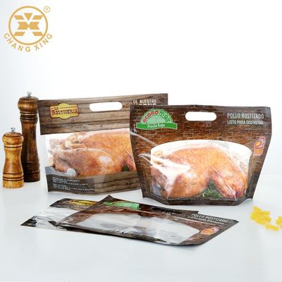 Cassava Leaves Resealable Stand Up Vacuum Pouches Veg Frozen Food Packaging Bags