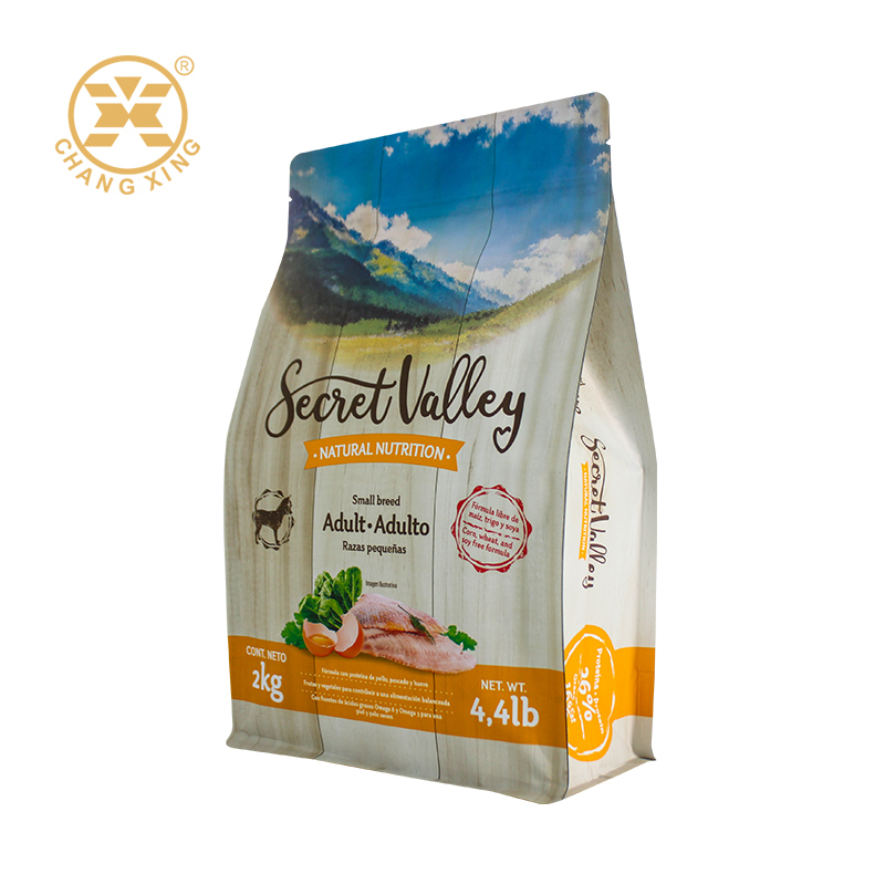 Customized 2KG Plastic Flat Bottom Bags Chicken Bags Meat Packaging Bag With Zipper