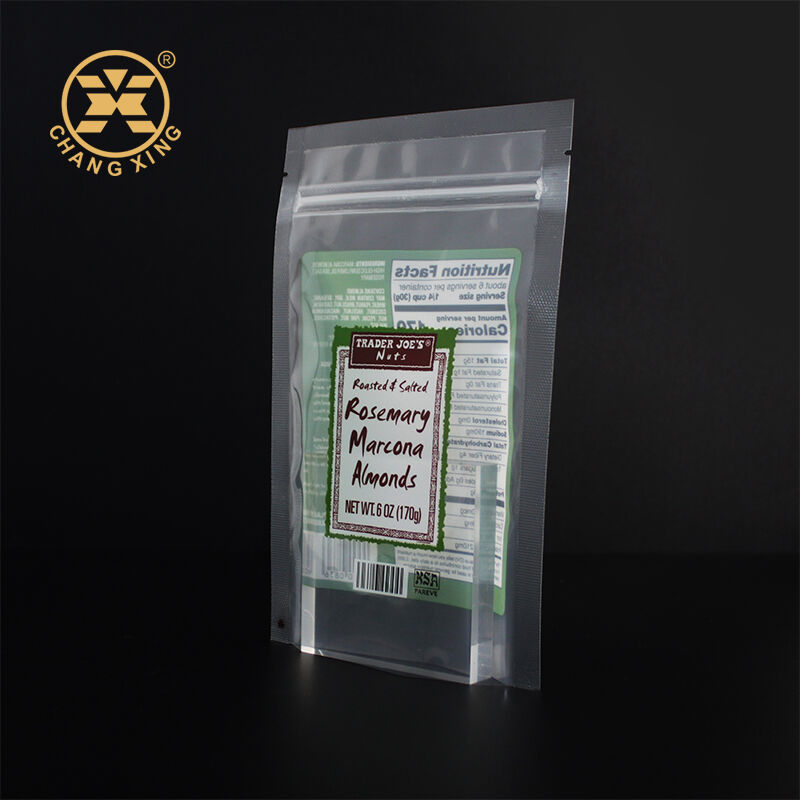 Custom Printed Transparent Packaging Plastic Bags With Zipper Nuts Almond Dry Fruit Packaging Bags