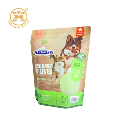 Ukuran Besar 10kg 15kg Stong Stand Up Pet Food Bag Plastik Matt Aluminium