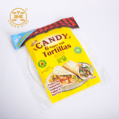 Heat Sealed Tortilla Wraps Packaging Food Safe Bread Bag Logo Dicetak