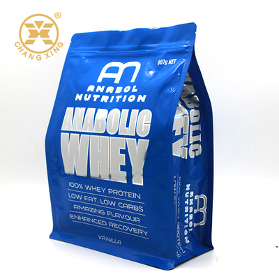 OEM 500g 1kg Tas Kantong Kemasan Bawah Datar Transparan Dengan Ritsleting