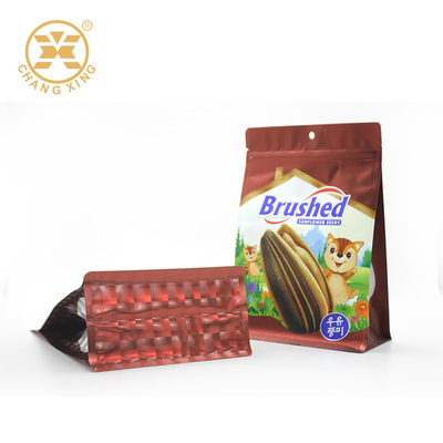 Kustom Dicetak WaterProof Reusable Flat Bottom Stand Up Pouch Dengan Ritsleting