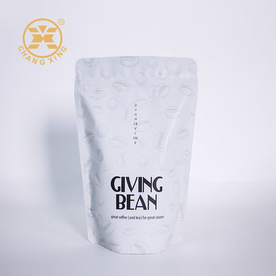 Gravure Printing Standing Zipper Pouch Kemasan Kopi Dengan Aluminium Foil