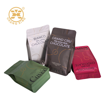Kustom Dicetak Tas Ziplock Aluminium Foil Bawah Datar 12oz Untuk Kemasan Kopi