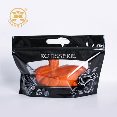 Proof Grease Tas Ayam Panggang Microwave Panas Anti Kabut Stand Up Kantong Dengan Zipper