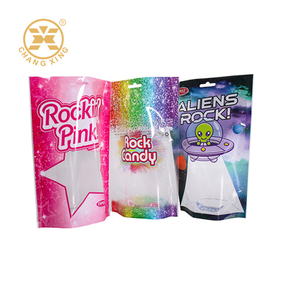 180 Mikron Snack Packaging Bags Custom Plastik Stand Up Bag Untuk Fudge Candy Nut