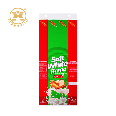 PET / PE Custom Printed Bakery Bread Packaging Tas Plastik Bertahan Lem dengan Logo