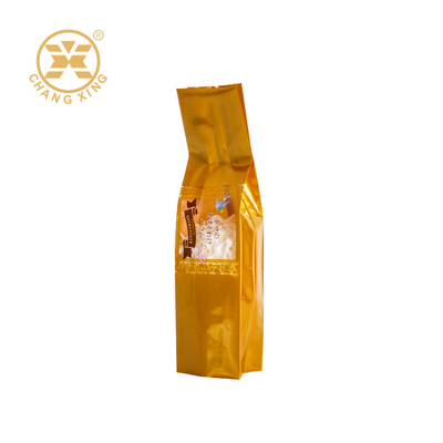 Stand Up Segel Kantong Kelembaban Proof Zipper Packaging Bag Untuk Makanan Kering Teh Kopi