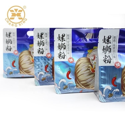 Custom Printed PET/AL/PE Noodles Roll Film Food Packaging Bag Noodles Packing Bag dengan Zipper
