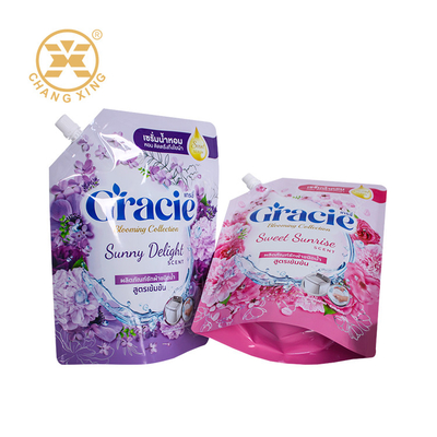 LDPE Doypack Laundry Detergent Stand Up Spout Bag Fabric Softener Tanding Bag Dengan Spout