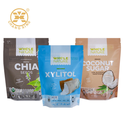 Custom Logo Kelembaban Proof Candy Roll Film Food Packaging Bag Candy Packing Bag Dengan Ziplock