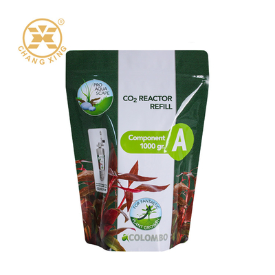 Custom Printed Aluminium Foil VMPET Pupuk Stand Up Zipper Bag Pestisida Pupuk Packing Bag