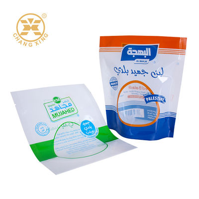 Kelembaban Proof Stand Up Plastic Packaging Bags With Window For Snack Dried Food Nuts Custom Logo