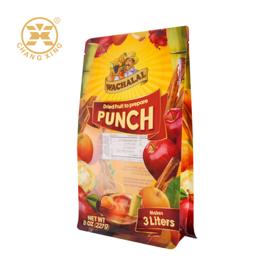 Desain Custom Printed Plastic Packaging Zipper Seal Buah Kering Manis Makanan ringan Kantong berdiri Kantong makanan