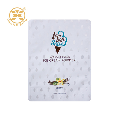 OEM Plastik Stand Up Bags Mylar Sealed Bags Ice Cream Powder Packaging Bag Dengan Zipper