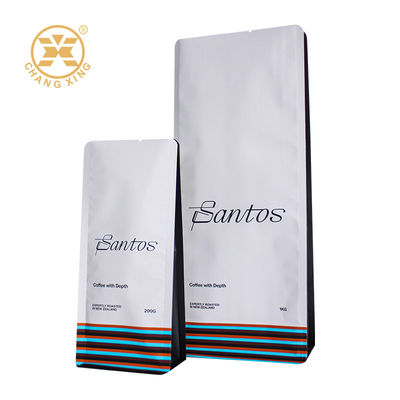 200g 250g 500g 1000g 1kg Kantong Kopi Bottom Flat Stand Up Kantong Kopi Custom Kelembaban Proof Zipper Bags