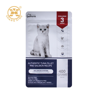 Kantong kemasan hewan peliharaan khusus pabrik kantong makanan hewan peliharaan anjing kucing kantong makanan hewan peliharaan kantong bawah datar 5kg 10kg 15kg 20kg untuk memberi makan hewan peliharaan