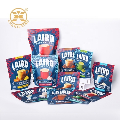 Multicolor Printed Ziplock Aluminium Foil Food Packaging Stand Up Pouch Bags With Custom Design for Instant Drink Powder Food