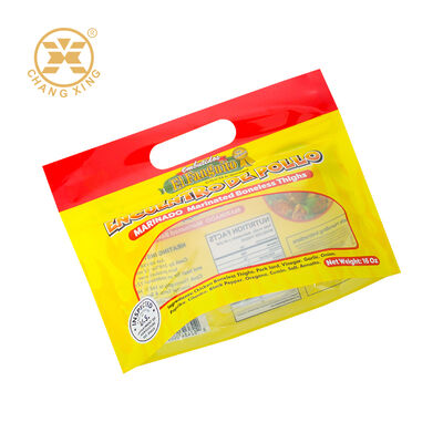 Tas Ayam Panggang Custom Print Deli Daging Kelembaban Proof Fitur Kemasan Plastik Zipper