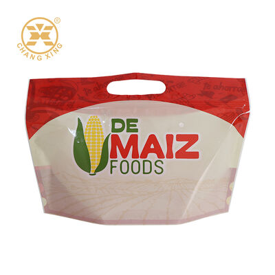 Custom Printing Kantong Kemasan Plastik Bening Untuk Kemasan Sayur Dan Buah Segar / Kantong Makanan Beku Dengan Slider Ritsleting