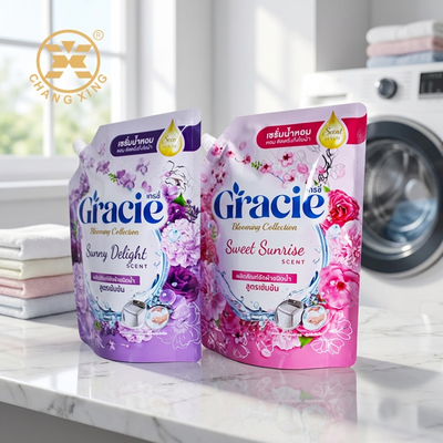 Custom Printed Portable Stand Up Detergent Packaging Pouch Bag Detergent Laundry Bag