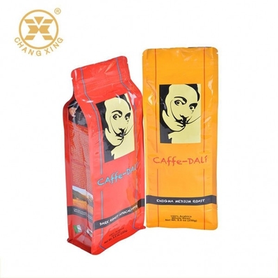 Tas Kemasan Kopi Aluminium Dicetak Dengan Katup Dan Zip Label Pribadi Roast Bean Side Gusset Coffee Packaging Bag