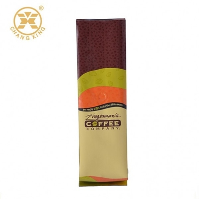 Quad seal side gusseted coffee packaging bag kantong aluminium foil