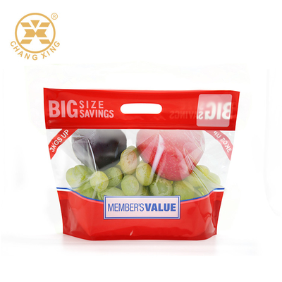VMPET Antifog Bopp Buah Kantong Berdiri yang Dapat Didaur Ulang Kantong Plastik Transparan yang Dapat Ditutup Kembali