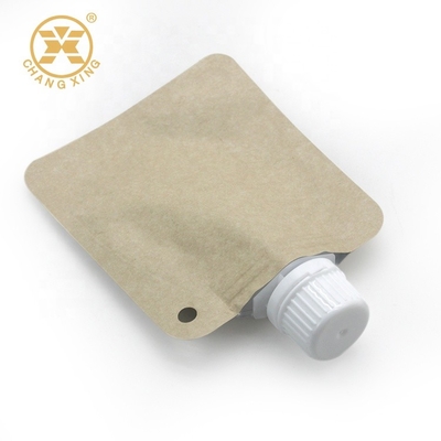 30ml 50ml Kantong Kemasan Deterjen 3 Sisi Disegel Kemasan Makanan Kertas Kraft Laminasi