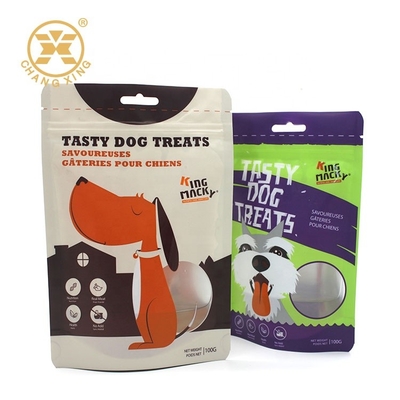 Standing Zipper VMPET Pet Food Packaging Bags Doy Pack Zip Lock Kantong Plastik Dengan Jendela