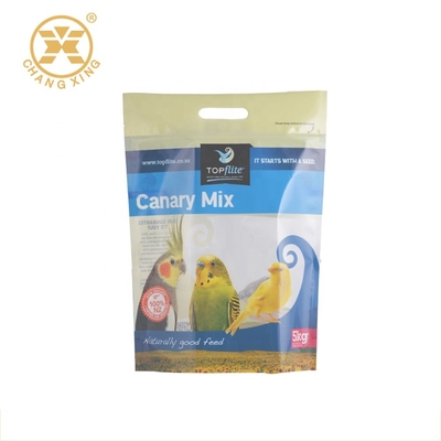 Lingkungan Glossy PE Pet Food Packaging Bag 20kg 25kg Standing Zipper Pouch