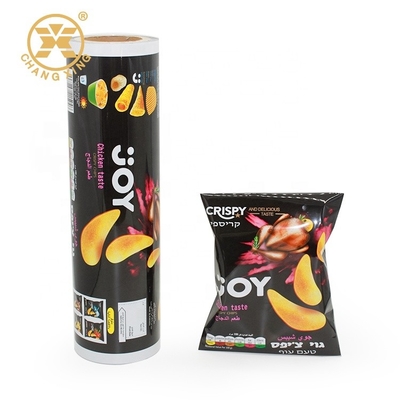 Kemasan Makanan Laminasi BOPP / VMCPP Plastik Roll Film Keripik Kentang Gulung